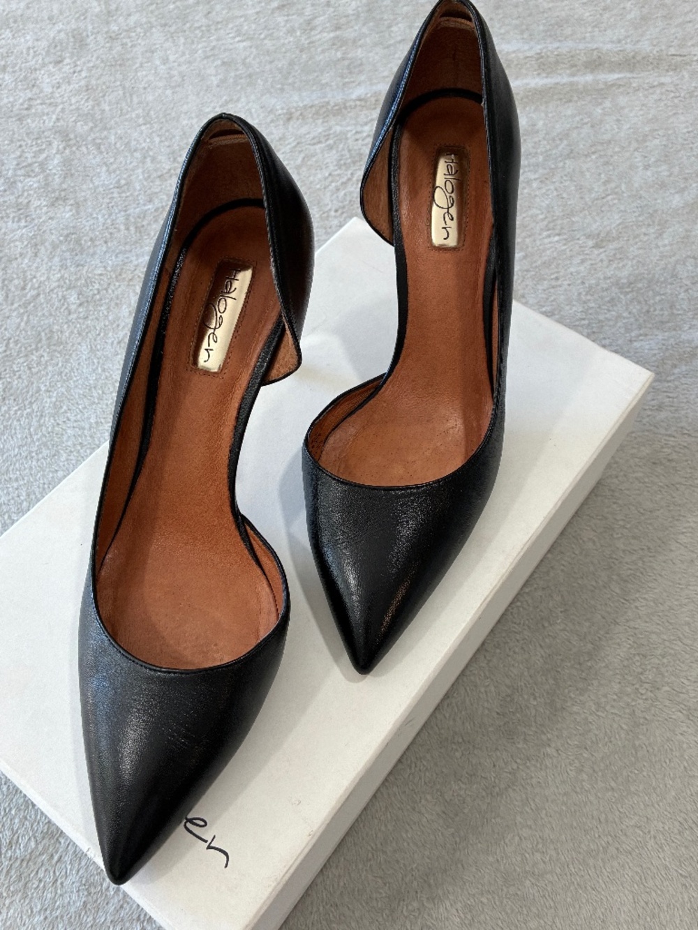 Black Leather D'Orsay Pumps Size 8.5 Wide